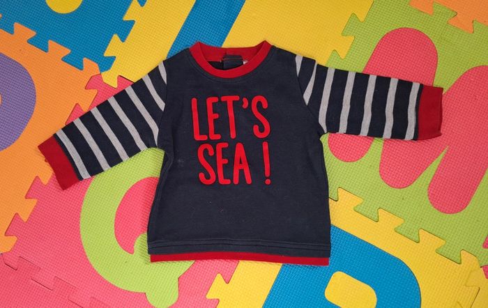 Lot 3 t-shirts manches longues, taille 6 mois (68 cm) - photo numéro 6