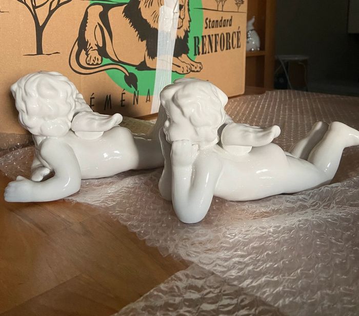 Lot de 2 statuettes anges - photo numéro 2