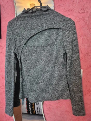 T-shirt manches longues gris Shein