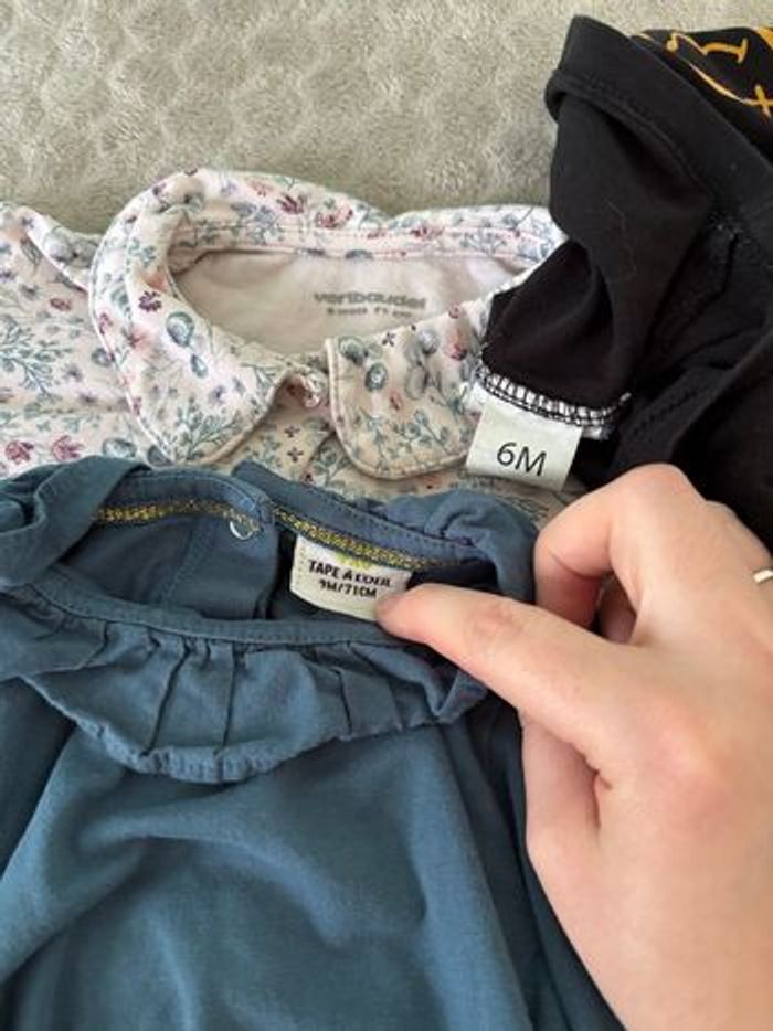 Lot de 3 t-shirts manches longues 9 mois 71 cm - photo numéro 3