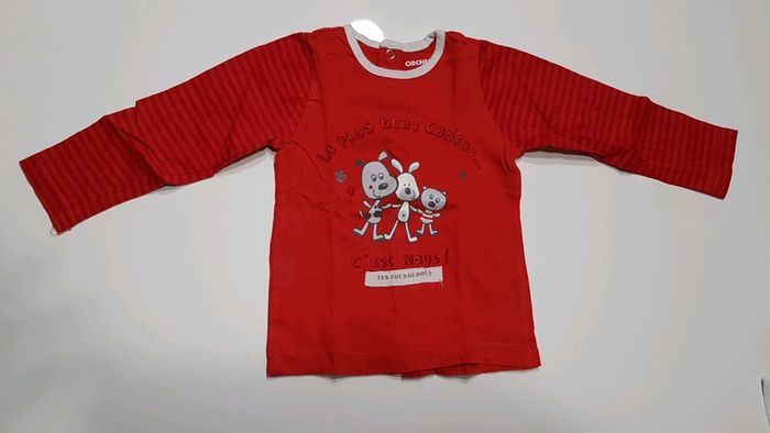 T shirt manches longues taille 12mois - photo numéro 2
