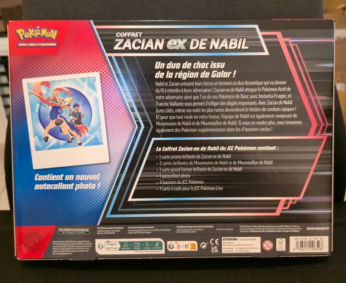 Pokémon Coffret Zacian Ex de Nabil (2EV9/1EV8/1EV2) - photo numéro 2
