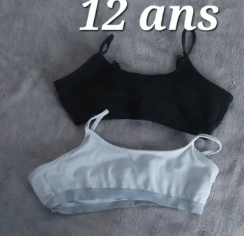 Brassière fille 12 ans noir et blanc la halle