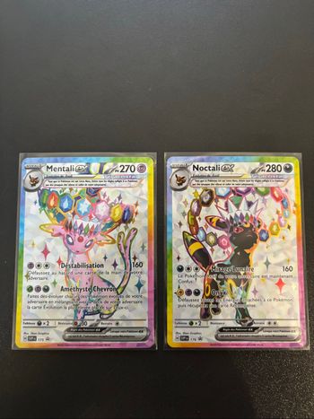 Carte Promo Mentali EX SVP 175 & Noctali EX SVP 176 Évolutions Prismatiques FR