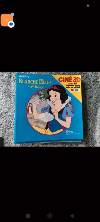 Livre ciné 3d blanche neige et les 7 nains Disney