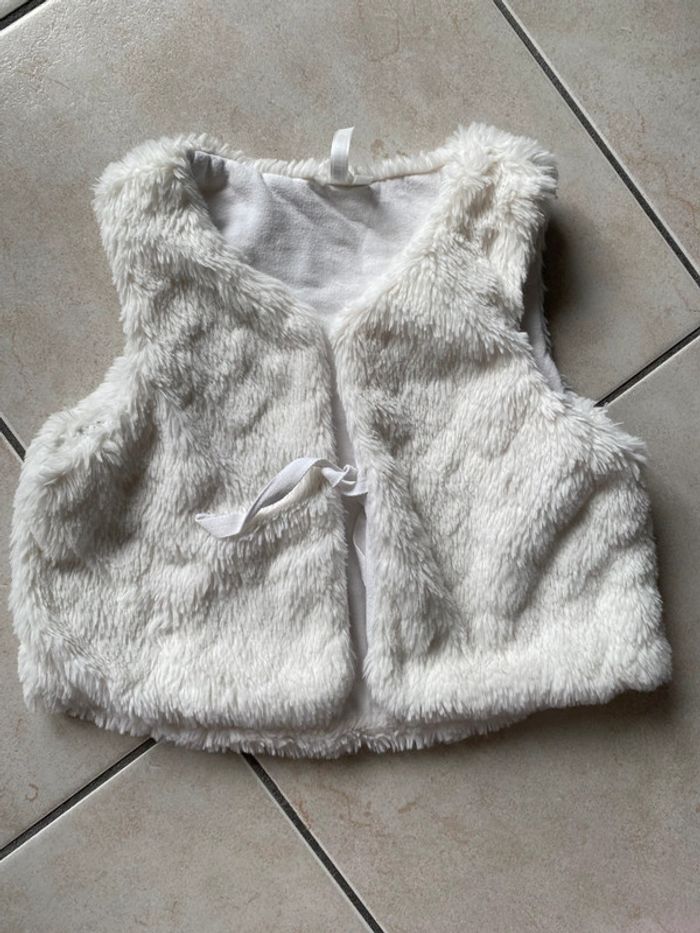 Gilet fausse fourrure blanc Orchestra 36 mois - photo numéro 2