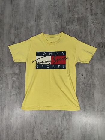 T-shirt Tommy Hilfiger Imprimé Jaune Taille S Homme