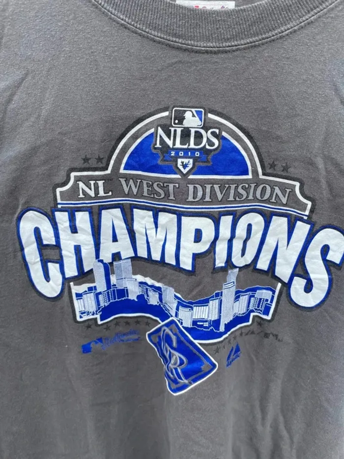 Majestic MLB Colorado Rockies 2010 NL West Division Champions Mens XL - photo numéro 2
