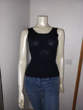 Débardeur noir lycra en excellent état taille S