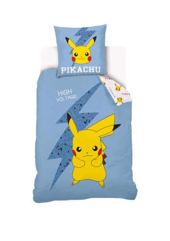 HOUSSE DE COUETTE + TAIE PIKACHU - POKÉMON 140x200CM - NEUF
