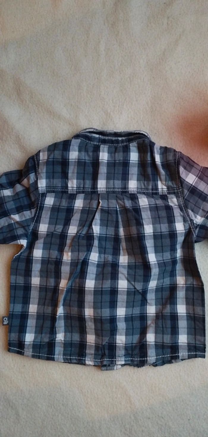 Chemise à carreaux bleu - photo numéro 3