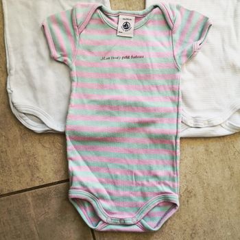 Lot Bodies Petit Bateau 3mois