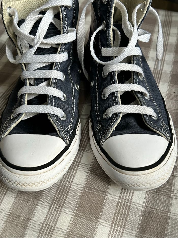 Baskets converses hautes bleu marine enfant - photo numéro 2