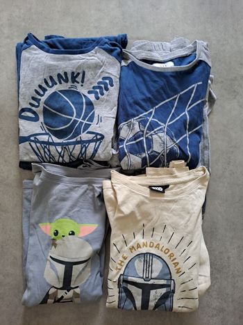 Pyjamas coton  12 ans star wars grogu et sport