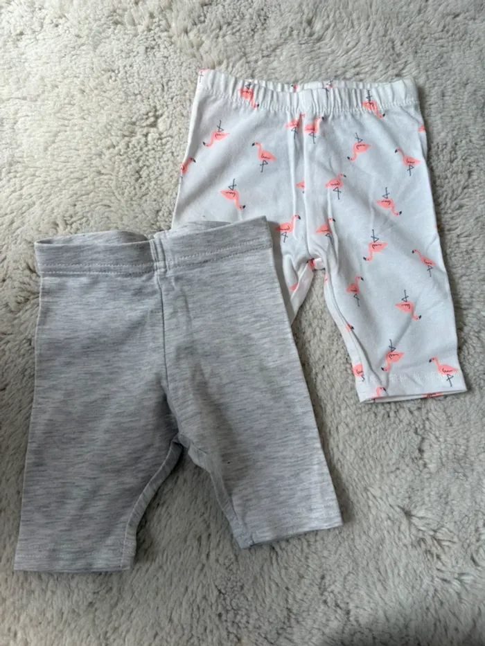 Lot de 2 leggings courts