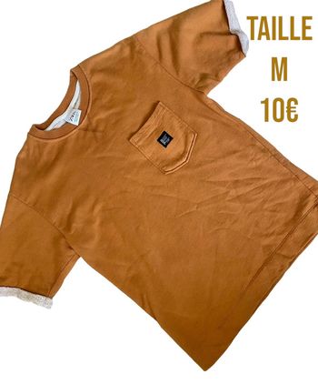 T-shirt jaune moutarde Zara taille M très bon état