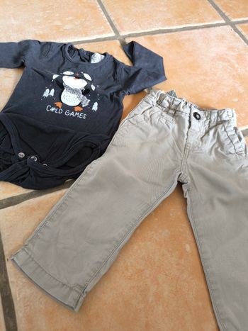 Bodie pingouin et pantalon beige 