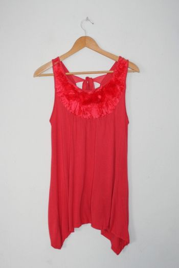 Haut rouge clair Jacqueline Riu taille 3