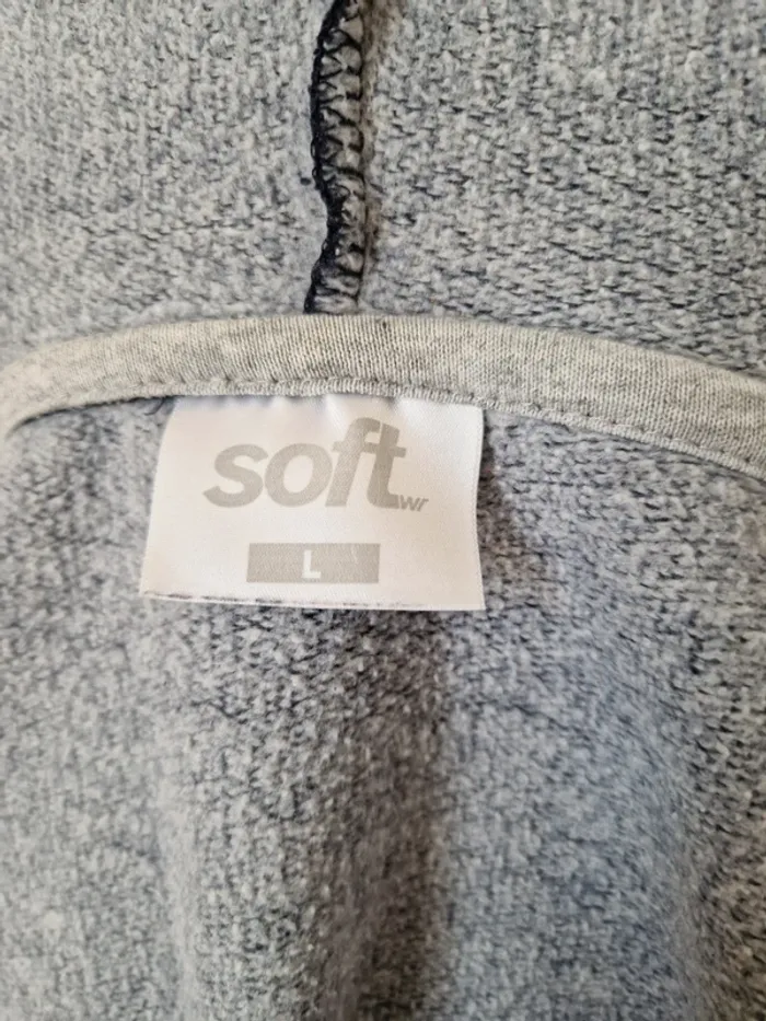 Gilet sweat a capuche soft gris taille L - photo numéro 5