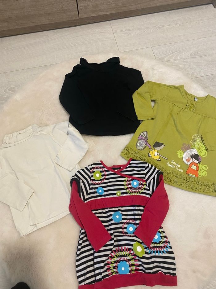 🤎Lot de 6 t-shirts manches longues fille – Taille 18 mois – TBE 🤎 - photo numéro 4