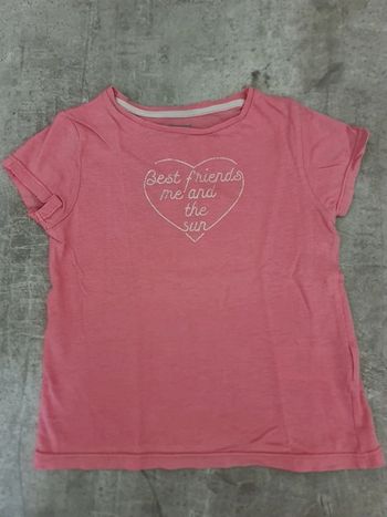 T shirt Haut Fille 4 ans Manches courtes Vertbaudet