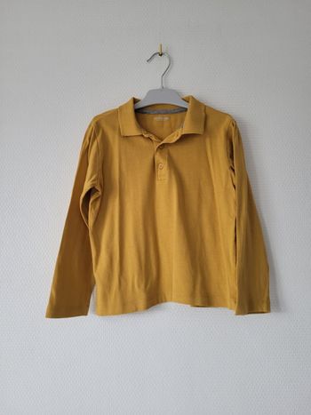 Polo moutarde Vertbaudet 5 ans TBE