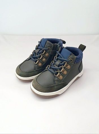Bottines vert kaki - Vertbaudet
