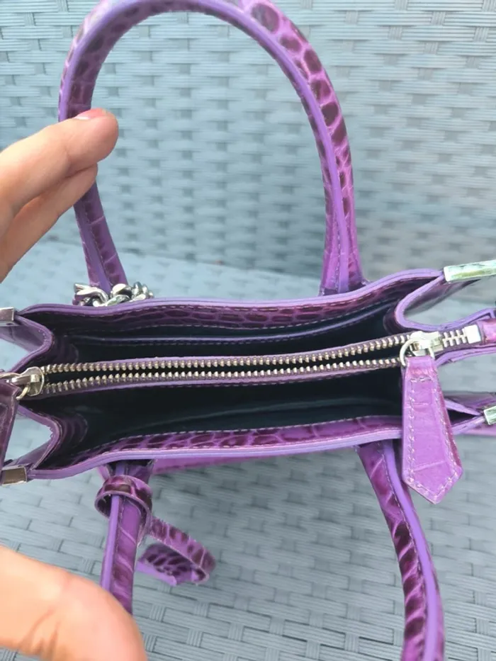 Sac a main avec bandoulière cuir ming The kooples violet - photo numéro 6