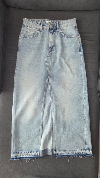 Jupe en jean longue fendue Pull&Bear