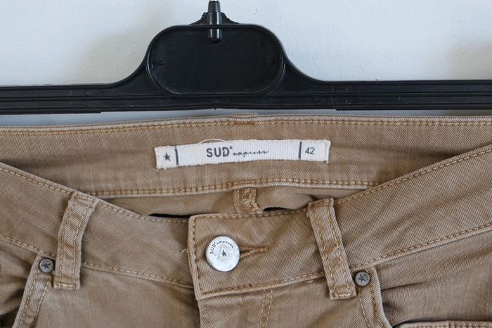 C39 jeans beige Sud Express 42 - photo numéro 3