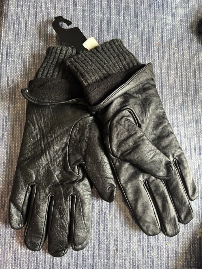 Gant cuir noir - photo numéro 3