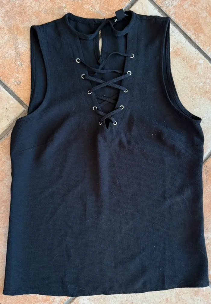 Débardeur noir avec cordon Jennyfer noir taille xs