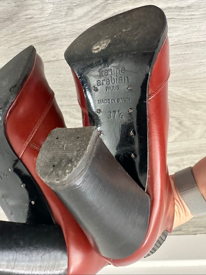 Bottines en cuir marron rouille Alfie Karine Arabian T37,5 - photo numéro 6
