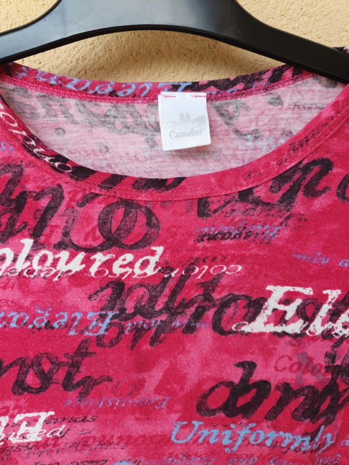 T-shirt imprimé Camaïeu - Taille L - photo numéro 2