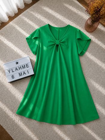 Robe nœud torsadé élégance vert éclatant Femme taille 54 marque Asos 👜