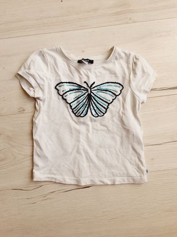 Vêtement fille tee-shirt manches courtes Okaïdi 3 ans papillon