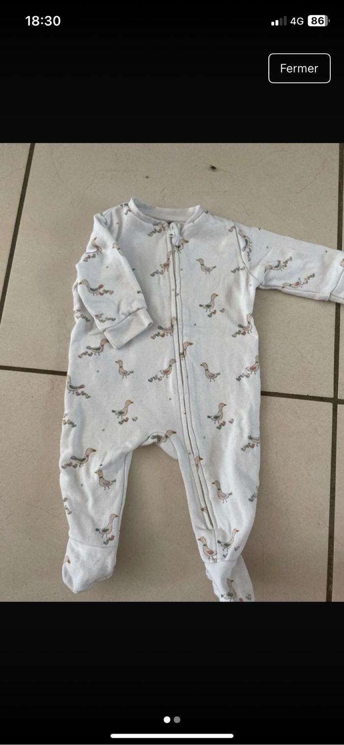 Pyjama boutchou 3 mois blanc