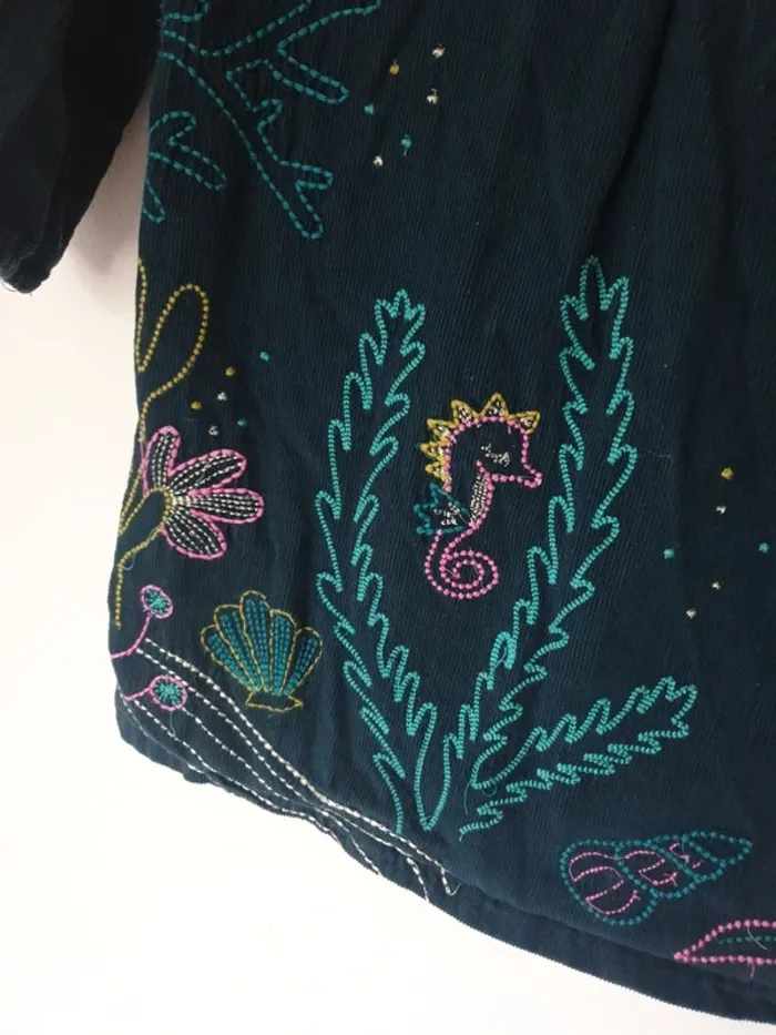Robe velours theme mer brodé A1261 - photo numéro 3
