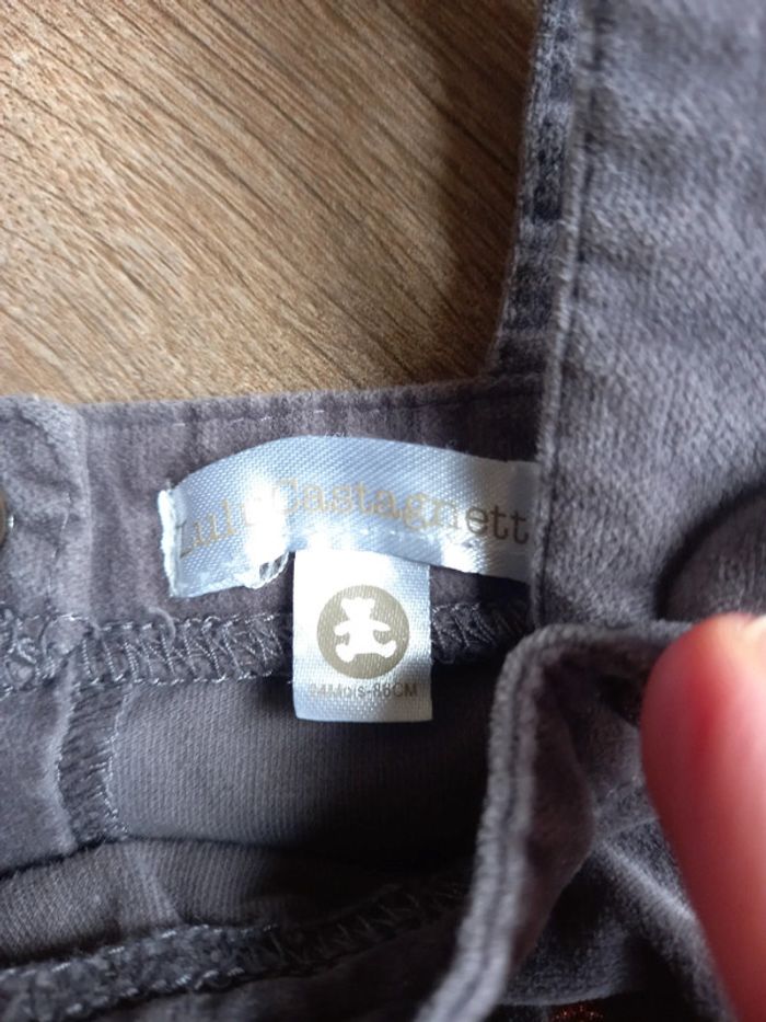 Salopette courte fille, couleur marron, Lulu Castagnette, 18/24 mois, - photo numéro 3