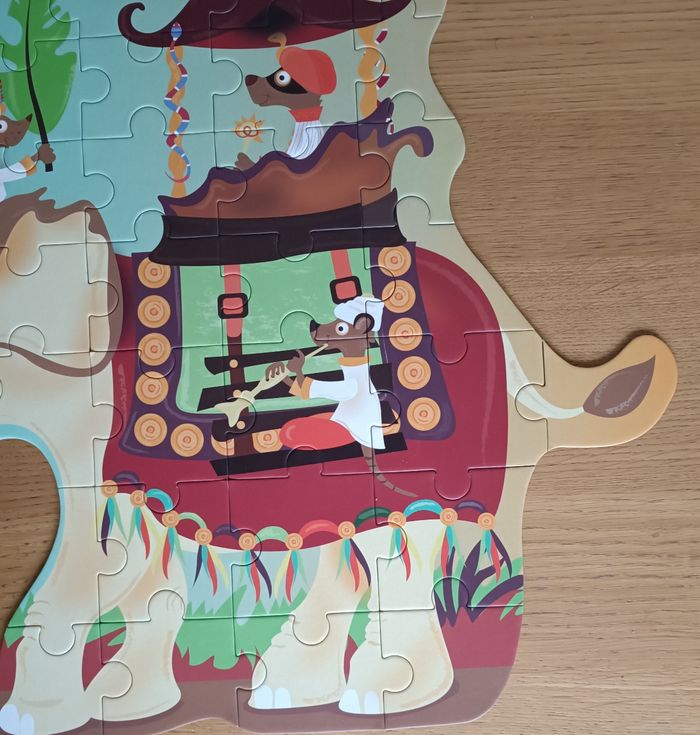 Puzzle contour Scratch "Un éléphant en Extrême Orient" 3 ans + - photo numéro 6