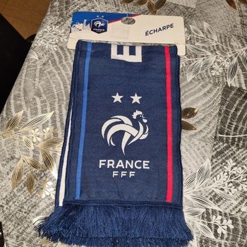 écharpe ÉQUIPE DE FRANCE 2 ÉTOILES 🎄 neuf 🎄 idée kdo NOËL 🎄
