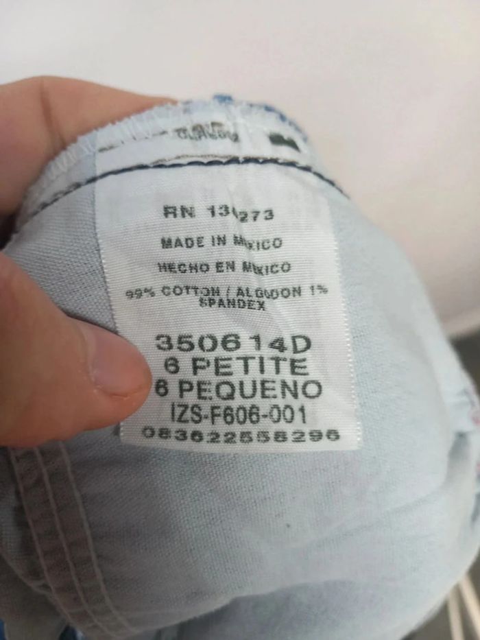 Jeans taille haute Lee vintage bleu foncé en coton - photo numéro 7