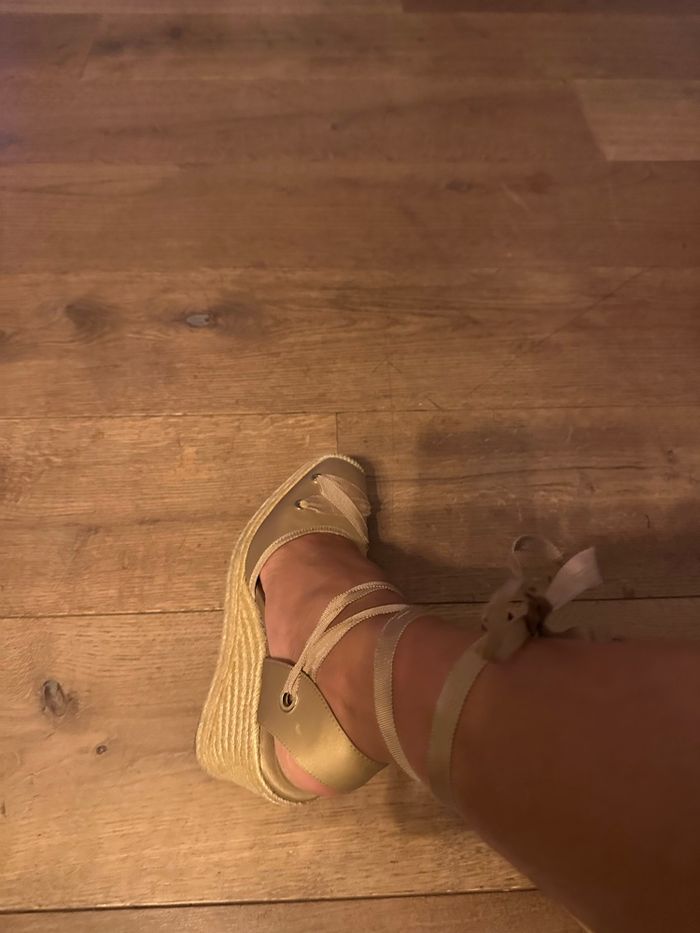 Espadrilles ballerines à talons ZARA beige taille 40