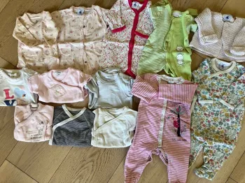 Lot naissance / 1 mois et 3 mois bébé fille été Petit Bateau