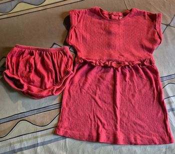 Robe fille avec sa culotte 24 mois