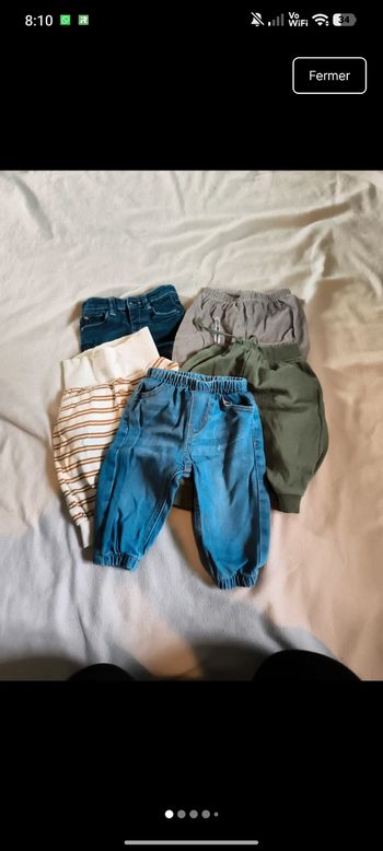 Lot pantalons 6 mois