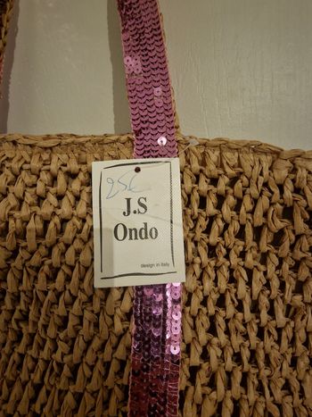Sac de Plage / Cabas Tressé Pailleté - J.S. Ondo - Design in Italy