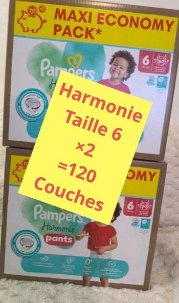 Couches pampers taille 6 harmonie