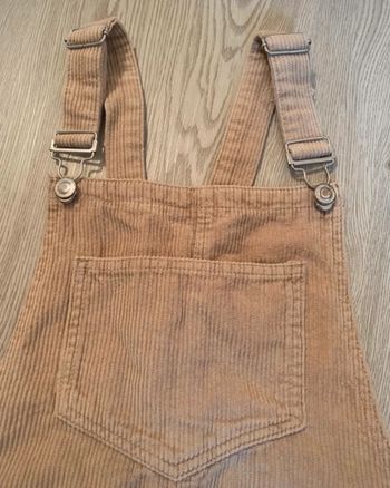 Robe salopette en daim beige