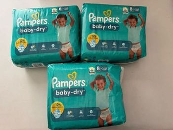 84 couches Pampers baby dry taille 8